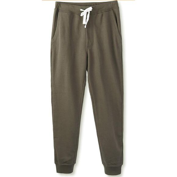 Unbranded Other - Classic Fit Fleece Closed-Bottom Pocketed Active Sports Joggers Army Green Small
